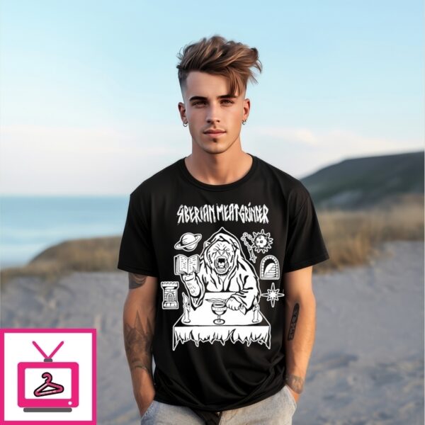 Siberian Meat Grinder Immolate Them All Bear T-Shirt