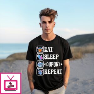 Stitch Schedule Eat Sleep Dupont Repeat T-Shirt