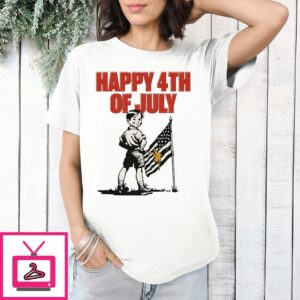 The Boy Peeing American Flag Happy 4Th Of July Shirt