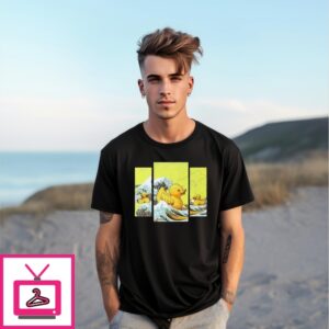 The Great Wave Of Rubber Duck Art T-Shirt