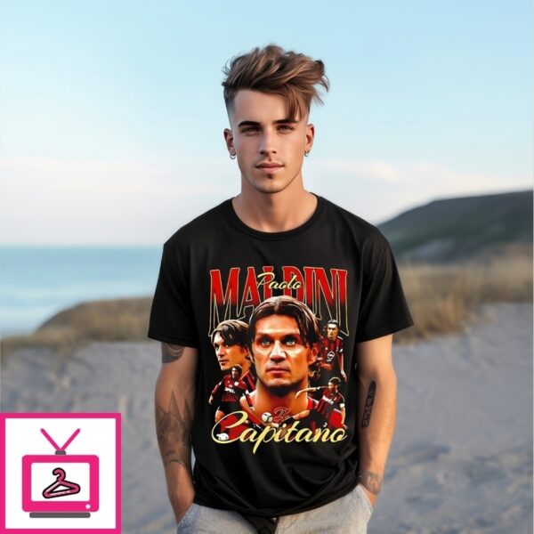 Theo3Hernandez Wearing Paolo Maldini Capitano T-Shirt