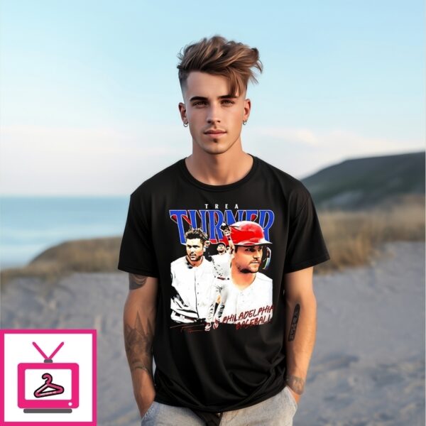 Trea Turner Philadelphia Baseball Signature Player Collage T-Shirt