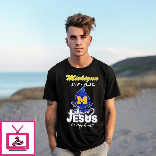 Wolverines In My Veins Jesus In My Heart T-Shirt