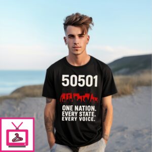 50501 Hands Off One Nation Every State Every Voice T-Shirt 50501 Hands Off One Nation Every State Every Voice T-Shirt