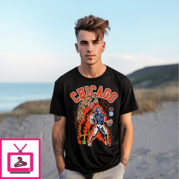 Chicago Bear Skeleton Player Vintage T-Shirt