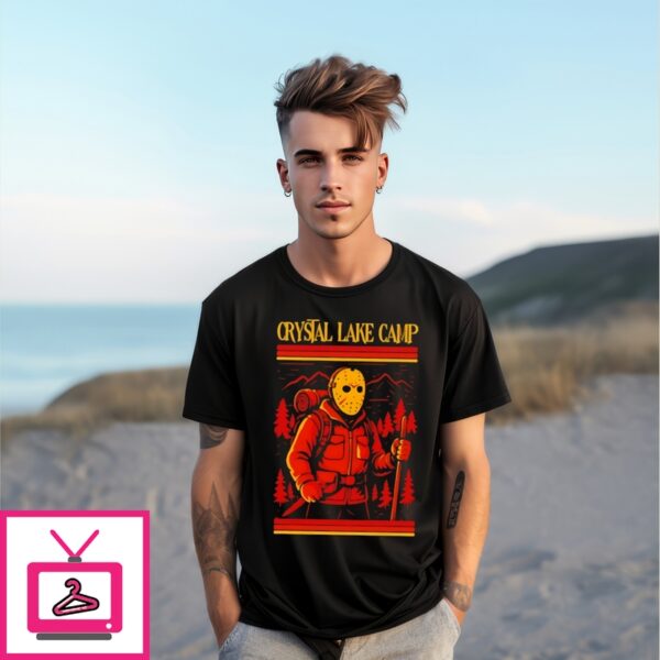 Crystal Lake Camp Slasher Camping Jason Voorhees Halloween T-Shirt
