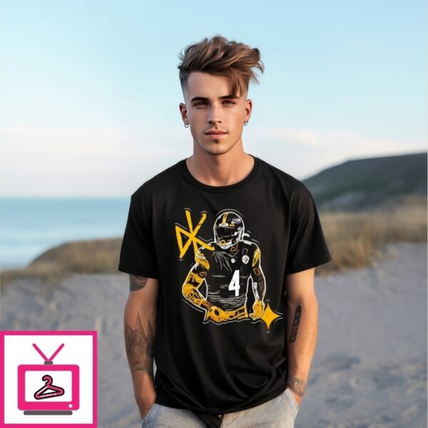 Dk Metcalf Wr1 Pittsburgh Steelers Paint T-Shirt