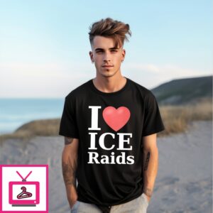 I Love Ice Raids Heart Shirt I Love Ice Raids Heart Shirt