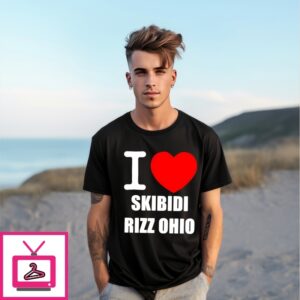 I Love Skibidi Rizz Ohio Heart T-Shirt