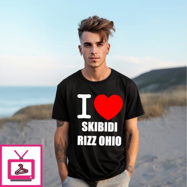 I Love Skibidi Rizz Ohio Heart T-Shirt
