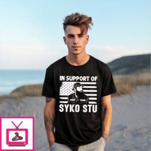 In Support Of Syko Stu Usa Flag Shirt