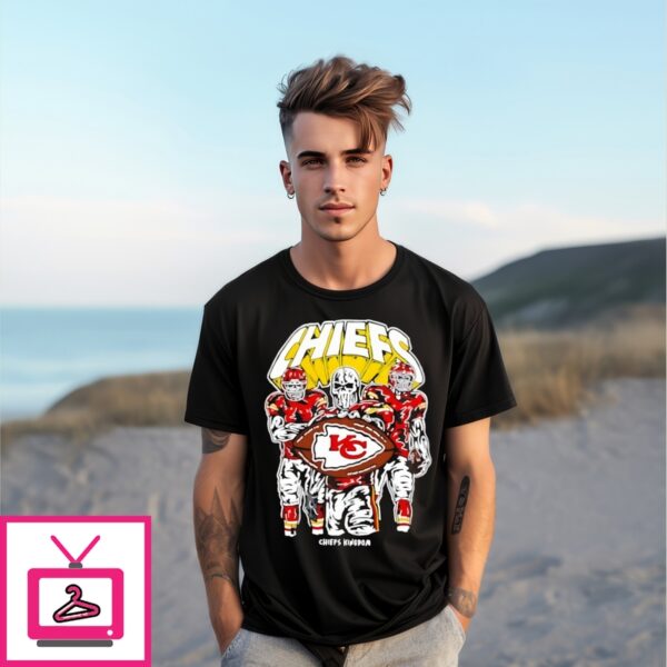 Kansas City Chiefs Kingdom X Skeleton Players Vintage T-Shirt