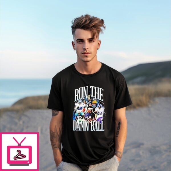 Run The Damn Ball Nfl Player Graphic T-Shirt