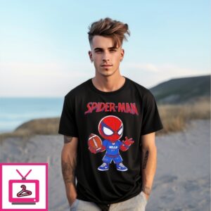 Spider Man Buffalo Bills 2025 Cartoon T-Shirt