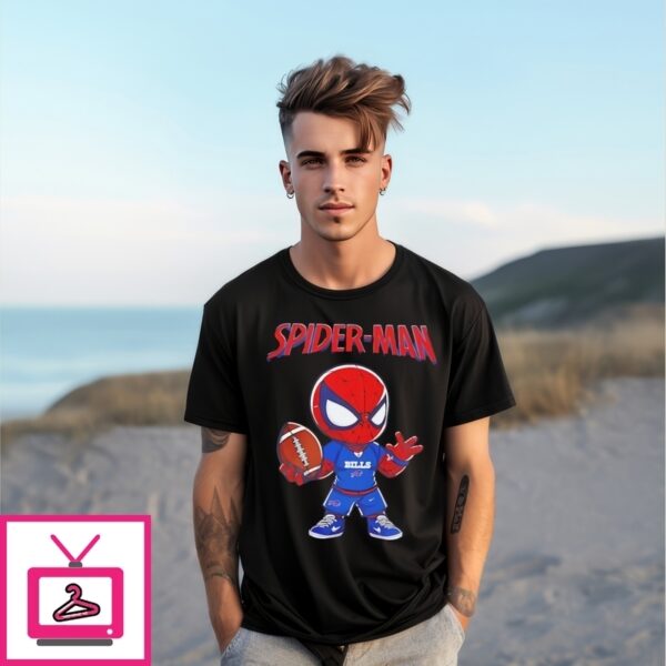 Spider Man Buffalo Bills 2025 Cartoon T-Shirt