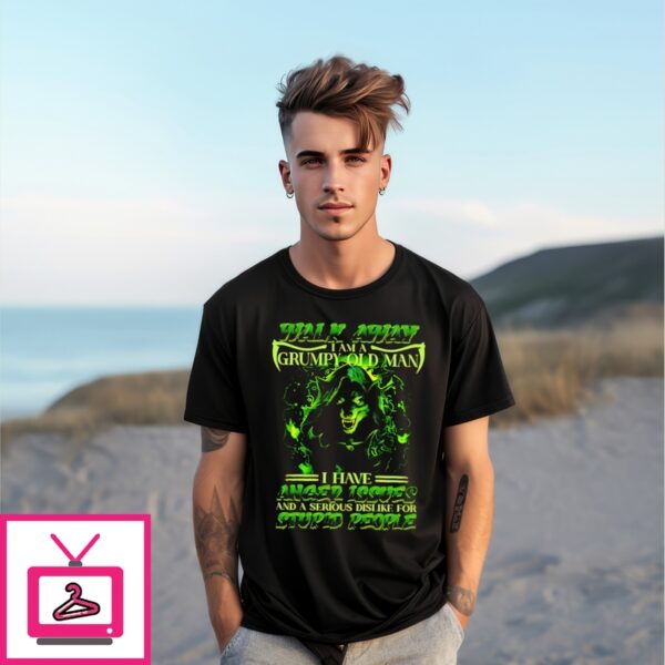 Wolf Walk Away I Am A Grumpy Old Man I Have Anger Issues Shirt