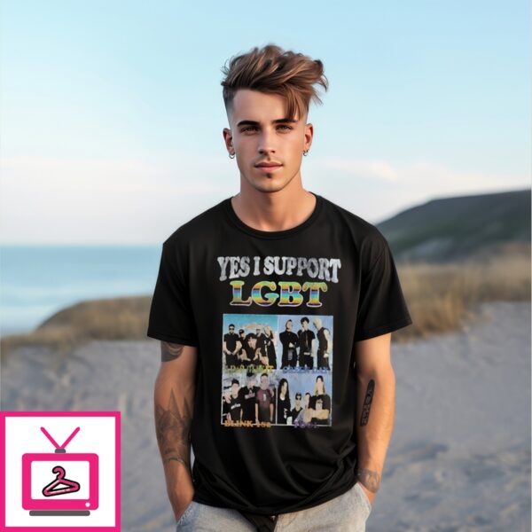 Yes I Support Lgtb Band Photo T-Shirt