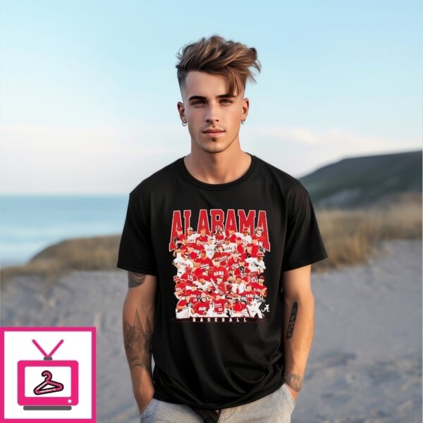 Alabama Baseball Ncaa Team Collage 2025 T-Shirt