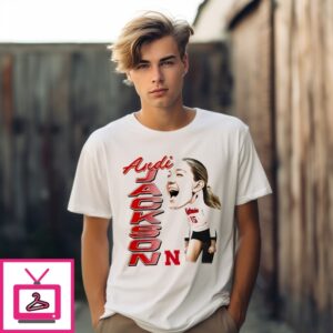 Andi Jackson Nebraska Huskers Caricature T-Shirt Andi Jackson Nebraska Huskers Caricature T-Shirt