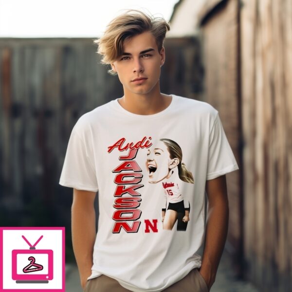 Andi Jackson Nebraska Huskers Caricature T-Shirt