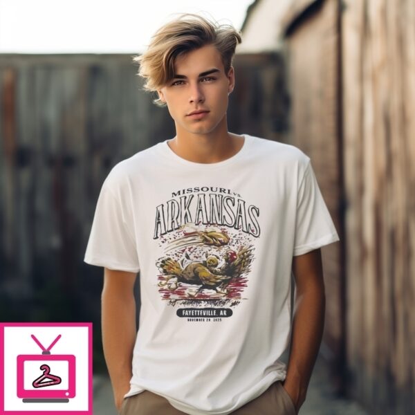 Arkansas Razorbacks Vs Missouri Tigers Game Day 2025 T-Shirt