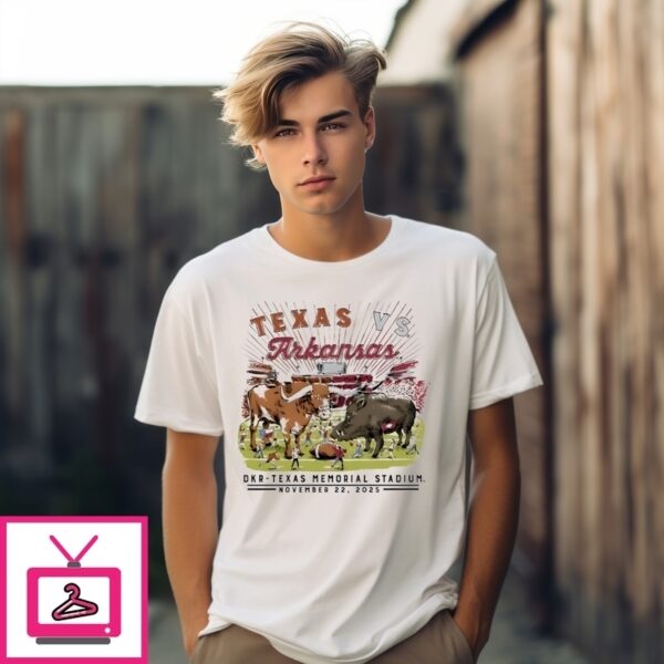 Arkansas Razorbacks Vs Texas Longhorn Dkr Texas Memorial Stadium 2025 T-Shirt