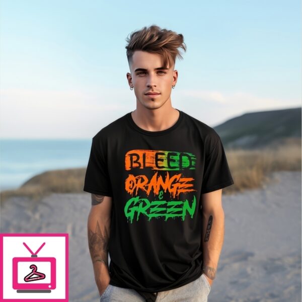 Bleed Orange And Green Miami Hurricanes T-Shirt