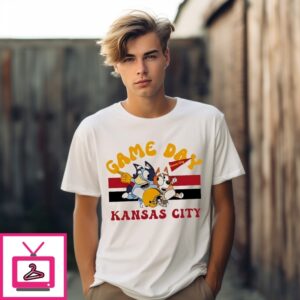 Bluey Characters Kansas City Chiefs Game Day T-Shirt Bluey Characters Kansas City Chiefs Game Day T-Shirt