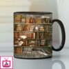 Bookshelf Mug Book Lovers Librarian Coffee Mug