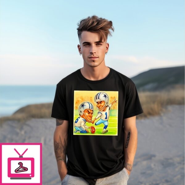 Brandon Aubrey Cowboys Kicking Out Of Bounds Dak Prescott T-Shirt