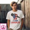 Charlie Kirk I Am Charlie Microphone T-Shirt