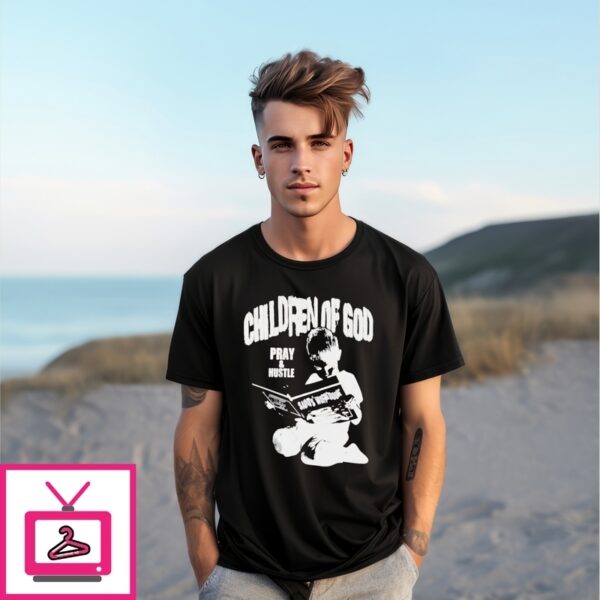 Children Of God Pray And Hustle Home Alone Graphic T-Shirt