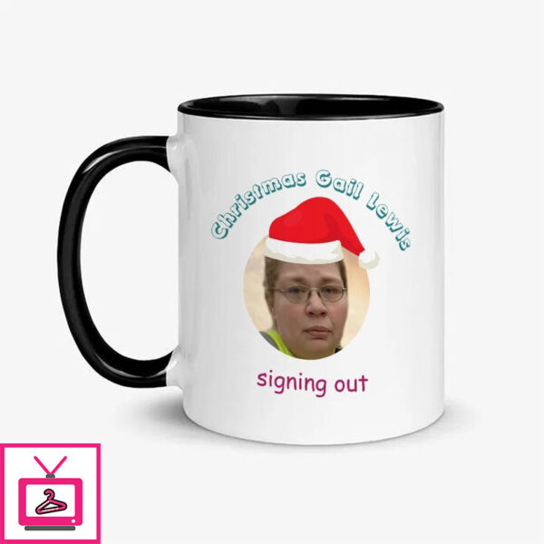Christmas Gail Lewis Signing Out Mug