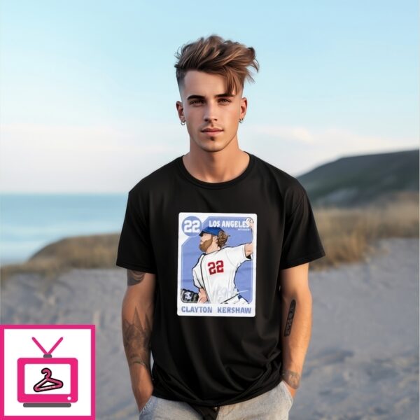 Clayton Kershaw Los Angeles Dodgers Card T-Shirt