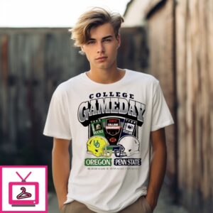 College Gameday 2025 Oregon Vs Penn State Ticket T-Shirt College Gameday 2025 Oregon Vs Penn State Ticket T-Shirt