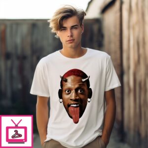 Dennis Rodman Big Face Horns Graphic T-Shirt Dennis Rodman Big Face Horns Graphic T-Shirt