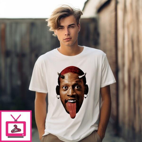 Dennis Rodman Big Face Horns Graphic T-Shirt