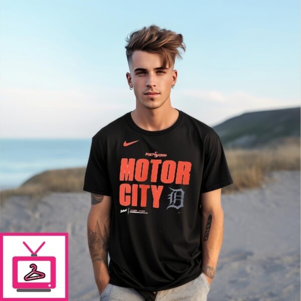 Detroit Tigers 2025 Mlb Postseason Motor City T-Shirt