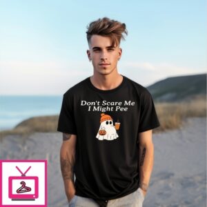 Don’T Scare Me I Might Pee Halloween Pregnant Ghost T-Shirt Don’T Scare Me I Might Pee Halloween Pregnant Ghost T-Shirt