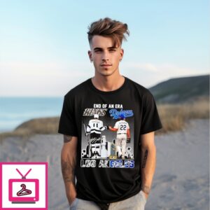 End Of An Era Anže Kopitar Los Angeles Kings Vs Clayton Kershaw Los Angeles Dodgers Signatures T-Shirt