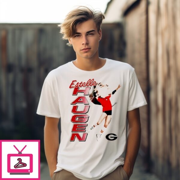 Estelle Haugen Georgia Bulldogs Caricature T-Shirt