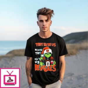 Grinch They Hate Us Because They’Re Not Us Bengals Christmas T-Shirt