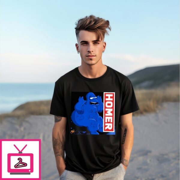 Homer Simpson Blue Urrender Pose T-Shirt