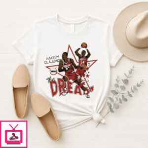 Houston Rockets Hakeem Olajuwon The Dream Cartoon T-Shirt