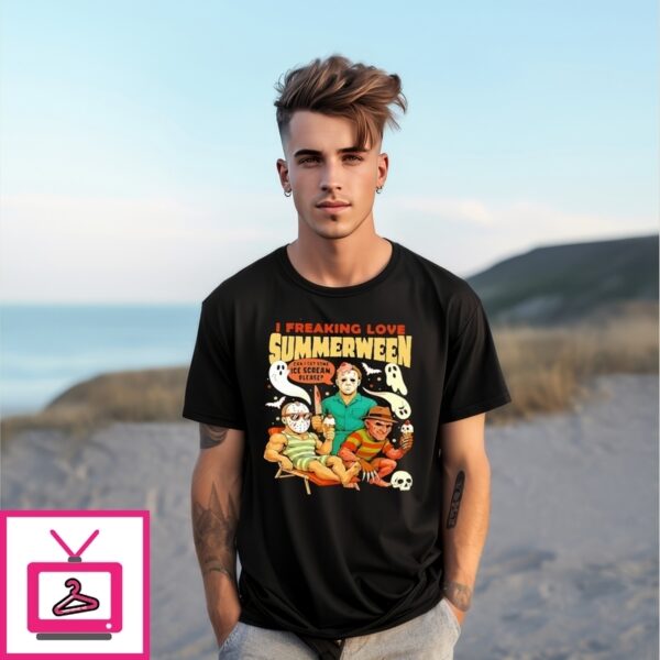 I Freaking Love Summer Horror Character Halloween T-Shirt