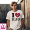 I Love Estelle Haugen Georgia Bulldogs Heart T-Shirt