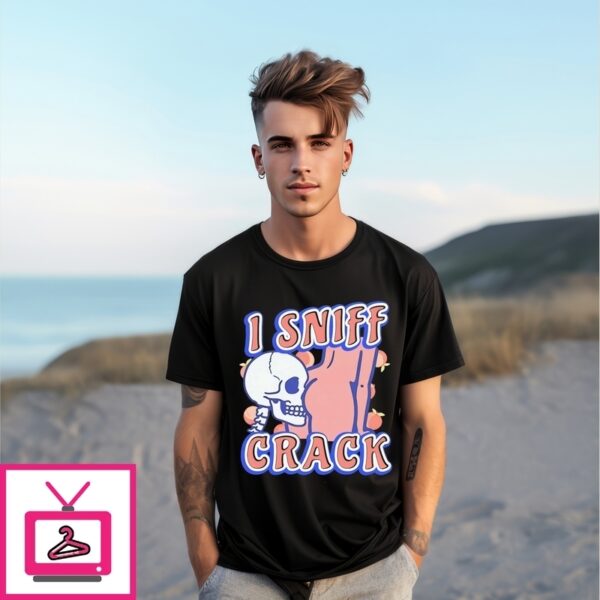 I Snort Crack Skeleton Butt Funny Spooky Halloween T-Shirt
