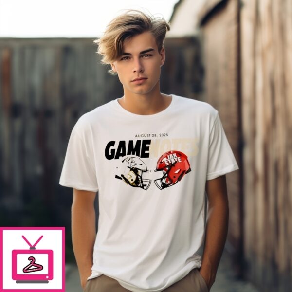 Jacksonville State Gamecocks Vs Ucf Knights Game Notes 2025 T-Shirt