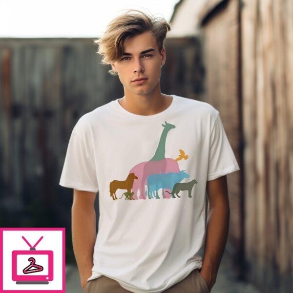 Jane David Wearing Animals T-Shirt