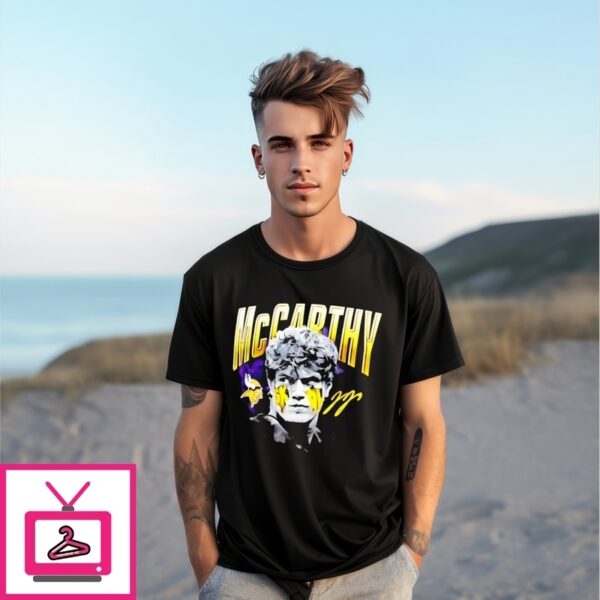Jj Mccarthy Minnesota Vikings Player Collage T-Shirt
